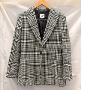 Aritzia Sunday Best Plaid Blazer Jacket Green Business Casual Formal Small